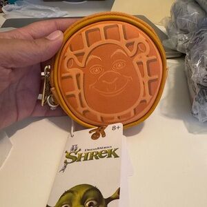 Loungefly Shrek Waffle Coin Purse - Orange and Yellow